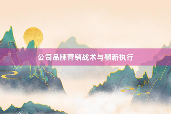 公司品牌营销战术与翻新执行